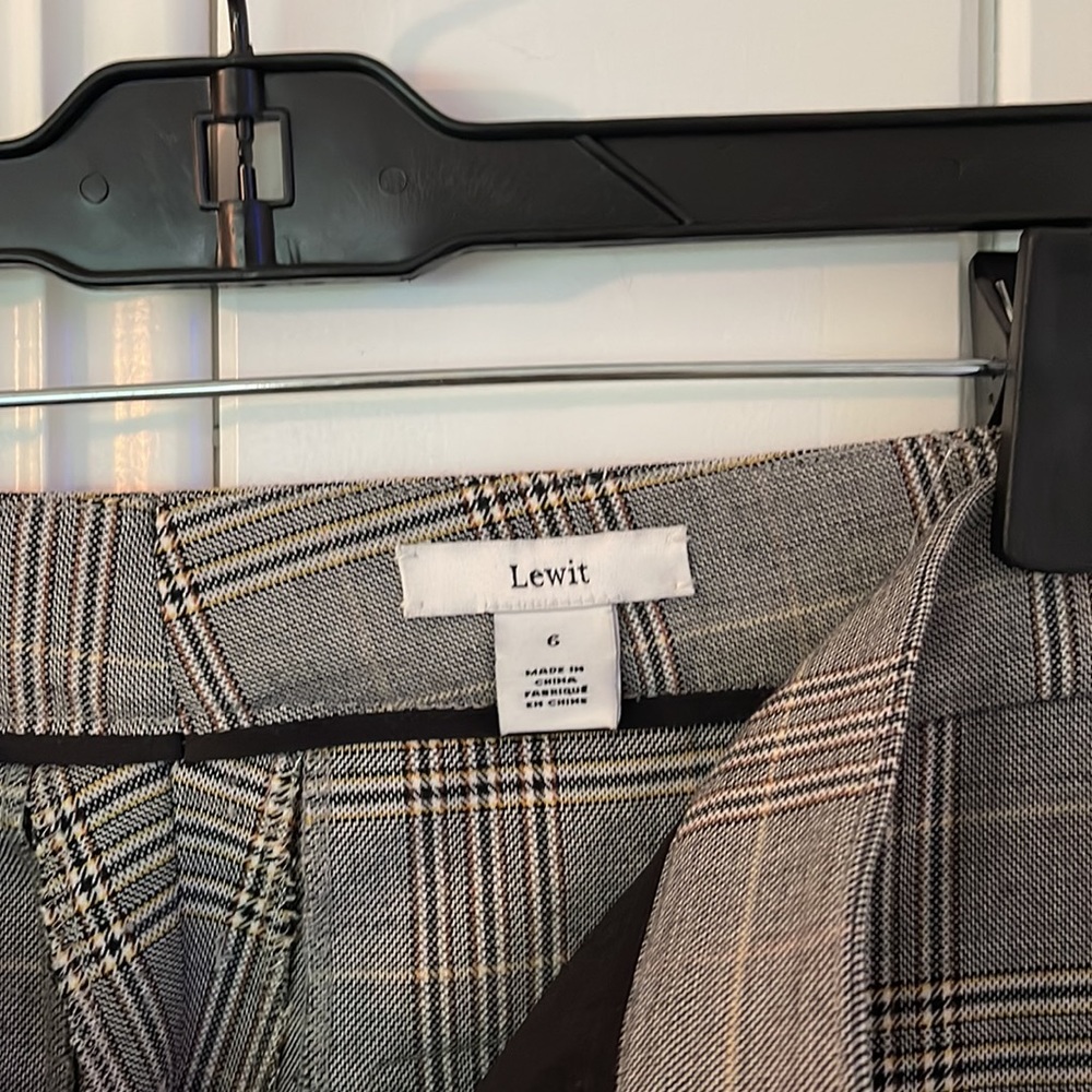 Nordstrom Designer Lewit Plaid Flare Trousers - Picture 5 of 6